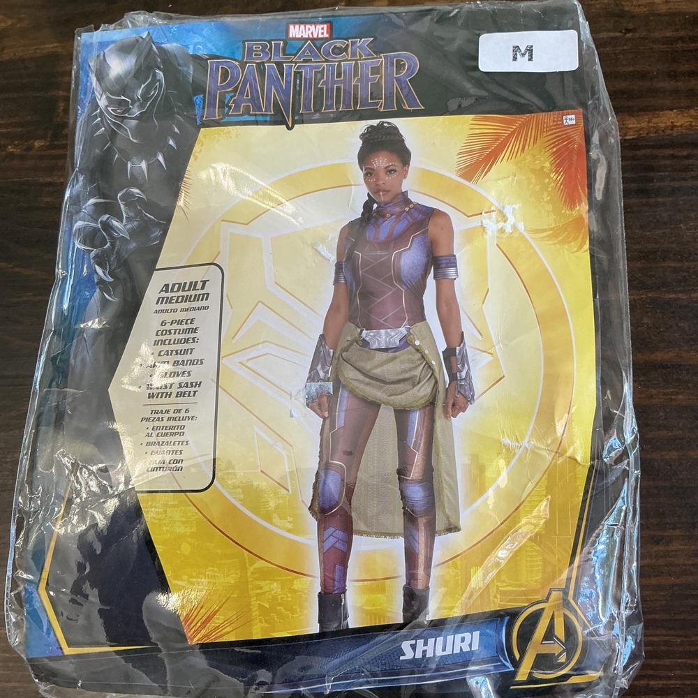 Marvel Black Panther Shuri Costume Adult Medium 6-Piece Set Complete Purple